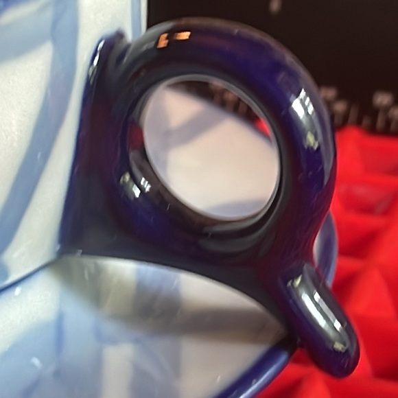 BOMBAY co. TWO TONE BLUE & WHITE TEACUP AND SAUCER - Picture 6 of 11